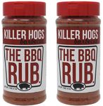 Killer Hogs Barbecue Rub - Pack of 2 Bottles - 16 oz Per Bottle - 32 oz Total of Bulk Killer Hogs BBQ Rub - Championship Rub for Barbecue