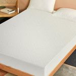 HIGH LIVING Premium Bamboo Waterproof Mattress Protector - 100% Bamboo Fabric Surface Mattress Cover, Anti Allergy, Non Noisy,Bed Bug Proof