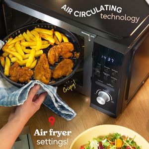 Russell Hobbs 25L 4-in-1 Digital Microwave with Air Fryer – Black