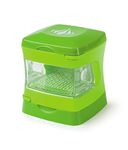 Zeal Garlic Press Dicer, Crusher, Cutter, Mincer, and Storage Container, Includes Silicone Garlic Peeler, Easy to Clean, Green