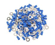 Rpi shop - Copper Wire Lug, Battery Cable Ends Eyelets Crimp Tubular Ring Terminals Connectors, Insulated, Fit Cable Size:2.5 Sqmm Bolt Mouth Size: 5.2mm pack of 25 Pcs