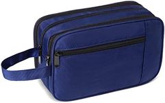 Toiletry Bag for Men and Women, VASCHY Travel Toiletry Bag Lightweight Hanging Wash Bag Water Resistant Shaving Dopp Kit for Cosmetic, Gym, Camping Blue