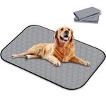 Washable Pee Pads for Dogs, 39.3" x 26.7" 4 Layers Design with Anti-Skid Bottom Wee Wee Pads/Training Reusable Kennel Mat/Dog Training Pads, 2pcs