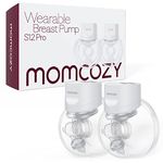 Momcozy Wearable Breast Pump S12 Pro, Double Hands-Free Pump with Comfortable Double-Sealed Flange, 3 Modes & 9 Levels Electric Breast Pump, Smart Display, 24mm (2, White)