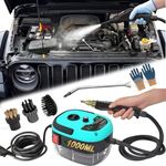 2500W High Pressure Steam Cleaner for Car Engine Detailing, 1000ml Large Water Tank Handheld High-Temp Pressurized Steam Cleaner, High Temp Portable Steamer for Automotive, Home and Kitchen (Green)
