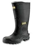 JCB - Wellington Hydromaster Boots Mens - Fits Large - Steel Toe Cap Boots - Black Shoes - Waterproof Shoes Men - Boots for Men - Wide Fit - Size 8UK, 42EU