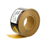 Dura-Gold Premium 240 Grit Gold PSA Longboard Sandpaper 20 Yard Long Continuous Roll, 2-3/4" Wide - Self Adhesive Stickyback Sandpaper for Automotive, Woodworking Air File Sanders, Hand Sanding Blocks