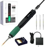 Kaisi K211 65W USB-C Soldering Iron kit with Fast Heating, Portable & Lightweight Design Pencil Solder iron with Temperature Calibration and Auto-Sleep,3 Soldering Tips