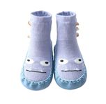 Richmen Non Skid Sock Shoes for Baby Boy Girls Soft Cotton Booties Old Toddler Breathable Indoor Outdoor Walking Slipper for Active Kids | All Season Wear | 3 Month to 24 Month (DBlue13)