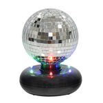 Global Gizmos 45869 Mini Disco Ball/Light-Up Mirror Ball/Efficient LED Lights / 5-Inch Diameter/USB Powered/Perfect for Tabletops, Kids Parties & More