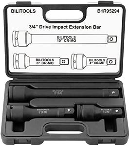 BILITOOLS 3/4" Drive Impact Extension Set 4", 6", 10" CR-MO Steel Socket Ratchet Wrench Extension Bar Set
