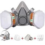 Half Facepiece Reusable Respirator with Filters, Professional GAS Respirator Face Cover Set for Painting, Dust, Organic Vapors, Chemical, Machine Polishing, Welding, Sanding, DIY, Car Spraying, Medium