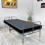 PS PARVESH SMART® Metal Folding Bed with Tripple Layer 4.5 inch Mattress Among of rexine for Sleeping/Home and Guest Bed (36" inch x 75" inch)