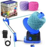 Yarn Winder, Electric Yarn Ball Winder for Crocheting, Efficiently Yarn Cake Winder with Strong Tension Adjustable Speed Up to 13 oz, Automatic Yarn Spinner Wool Winder for Knitting Enthusiast (Blue)