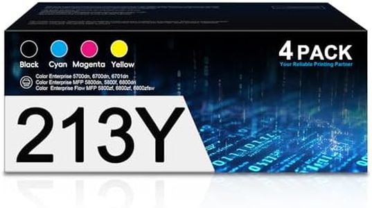 213Y Extra High Yield Toner Cartridge Replacement for HP 213A 213X 213Y W2130Y Toner Works Enterprise 5700 5800 6700 6701 6800 6801 Series Printer | Black Cyan Magenta Yellow