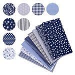 Naler 8pcs 50x50cm Patchwork Cotton Fabric Squares Bundles Remnants Pre-Cut Quilt Printed Floral Fabric for Sewing Quilting DIY Craft Handicraft