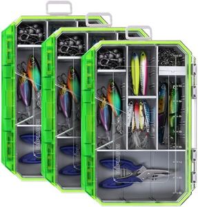 Ghosthorn Fishing Tackle Box, Waterproof 3600 and 3700 Tackle Trays, Plastic Tackle Box Organizer with Removable Dividers, Storage Lure Box and Terminal Tackle Storage