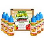 Fruit Fly Trap Liquid Bait Refill - 6 x 20ml Bottles, Natural Fruit Fly Lure for Indoor Fruit Fly Traps, Long Lasting Bait for Kitchen, Bins, Fruit Bowls & Home Use