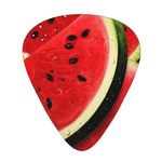 Guitar Picks 12 Pack Red Watermelon Printed Personalized Guitar Plectrums For Bass Acoustic Guitar Electric Guitar Includes Thin Medium Heavy Gauges