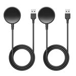 MoKo 2 Pack Charger Compatible with Samsung Galaxy Watch Ultra/Watch 7/Watch FE/Watch 6/6 Classic/Watch 5/5 Pro/4/4 Classic/3/Watch Active 2/1, Magnetic Charging Dock with 1M USB Charging Cable, B