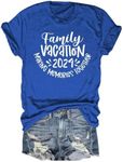 Qbily Girl's Weekend Shirt Matching Bestie Friends Vacation Trip Party Graphic Tees Tops for Women, 1221-blue, XX-Large