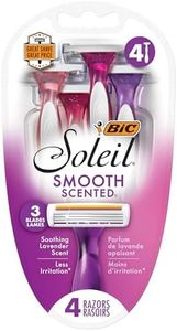 BIC Soleil Smooth Scented Women’s Disposable Razor, 3 Blades with a Moisture Strip For a Silky Shave, Assorted, 4 Piece Razor Set