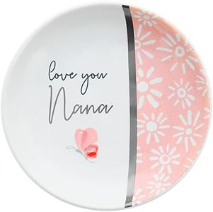 Pavilion Gift Company Nana Jewelry-Trays, 4", Pink, White