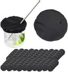 IMPRESA [100-Pack] Drink Covers for Alcohol Protection - Fabric Drink Protector for Men & Women - Wine Glass Covers to Prevent Your Drink Getting Spiked - Black Cup Covers For Drinks