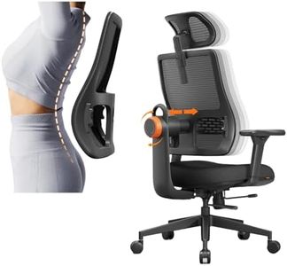 Newtral Ergonomic Home Office Chair, High Back Desk Chair with Unique Adaptive Lumbar Support, Adjustable Headrest, Seat Depth Adjustment, 96°-126° Tilt, Adjustable Armrest Recliner Chair for Office