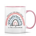 Thank You Gifts for Women, Inspirational Encouragement Gifts for Women Men Coffee Mugs Sometimes You Forget You're Awesome Mugs Teacher,Mom, Best Friend,Her,Female,Birthday,Christmas Gifts Coffee Cups