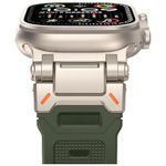 MOROFY Durable Armor Band Compatible With Apple watch ultra 2 49mm 45mm 44mm 42mm With Durable Metal Connector Band for iwatch Series Ultra2|Ultra|9|8|7|SE2|6|5|4|3|2|1 - Green