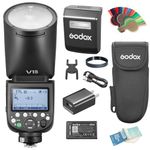 GODOX V1 Pro O V1Pro-O TTL Camera Flash Speedlite for Olympus and Panasonic, HSS 1/8000s, 2.4G Wireless, 2980mAh Li-ion Battery, V1Pro O 76Ws Round Head Speedlight Strobe with External Flash SU-1