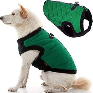 Gooby Fashion Vest Dog Jacket - Green, X-Large - Warm Zip Up Bomber Vest with Dual D Ring Leash - Winter Water Resistant Sweater - Dog Clothes for Small or Medium
