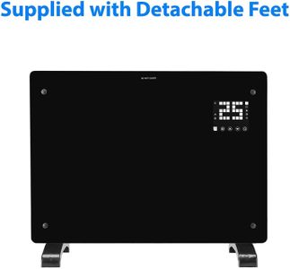 Devola 1500W Smart Glass Panel Heater – Wall Mount Electric Radiator