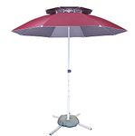 Invezo Outdoor Garden Patio umbrella with stand & Water tube (size : 8.5 ft, water proof, Uv proof) promotional umbrella, big outdoor umbrella, Beach umbrellas (Maroon)