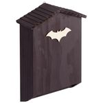 Navaris Large Outdoor Pine Wooden Bat Box - Double Chamber Bat Roosting House - 26x10.2x42cm