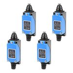 ANCLLO 4PCS Antrader ME-8111 Revolving Plastic NC-NO Momentary Roller Lever Arm Limit Switch for CNC Mill Laser Plasma