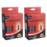 2 PACK Vandorm 700c x 32c - 45c Hybrid Bike Butyl Schrader Valve Inner Tubes