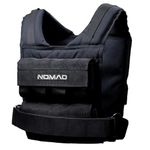 NOMAD Fitness 20kg Weighted Vest Fully Adjustable 1-20kg, Removable Iron Weights, Calisthenics, Crossfit, Strength Training, Home and Commercial