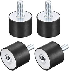 sourcing map Supporti in gomma 4 pz M10 Maschio/Femmina Isolatore di Vibrazione Ammortizzatore D40mmxH30mm, per Garage Motore Compressore D'aria Auto Barca Bobine