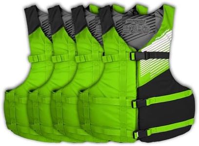 Stohlquist Fit Adult PFD Life Vest, Green & Black [4-Pack]