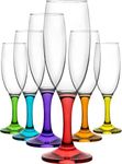 Lav Champagne Flutes Gift Boxed Multi-Coloured 190cc 6 Pack