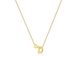 JECOMY Dainty Initial Necklaces for Women 14K Gold Plated Heart Letter Necklace Personalized Initial Heart Pendant Necklace D Necklace Tiny Letter Name Necklaces Gift for Girls