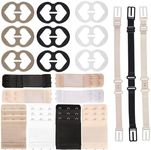 Thsinde Bra Strap Clips, Bra Clips Bra Straps Holder and Bra Extenders Women’s Black,White,Beige for Full Cup Size, Bra Clips & Extenders