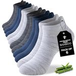 Niorasen Bamboo Trainer Socks for Men and Women 6 Pairs Ankle Sports Summer Socks Anti Blister Running Athletic Breathable Socks Low Cut Walking Short Socks
