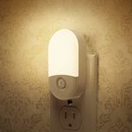 LOHAS Night Lights Plug into Wall, 𝟮 𝙋𝙖𝙘𝙠 LED Night Light, Nightlights with Light Sensors Soft White 3000K, 30/60LM Adjustable Brightness, Auto Night Light for Kid, Bathroom, Hallway