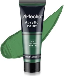 Artecho Peinture Acrylique 120ml Vert Gazon, Acrylic Paint, Peinture pour Toile, Tissu, Bois, Roche, Papier, Verre.