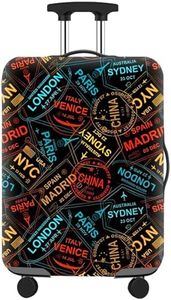 DAWNTREES Travel Luggage Cover, Suitcase Cover Protector Fit 29-32 Inch Luggage(Travel Footprints)