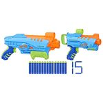 Nerf Elite Jr Ultimate Starter Set, 2 Easy Play Toy Foam Blasters, 15 Nerf Elite Darts, 2 Targets, Kids Outdoor Games