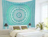 Ombre Tapestry Indian Mandala Wall Art, Hippie Wall Hanging, Bohemian Bedspread